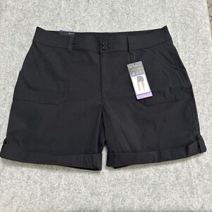 Eddie Bauer Womens Rolled Hem Bermuda Shorts Stretch UPF 50 Size 14 Gorpcore